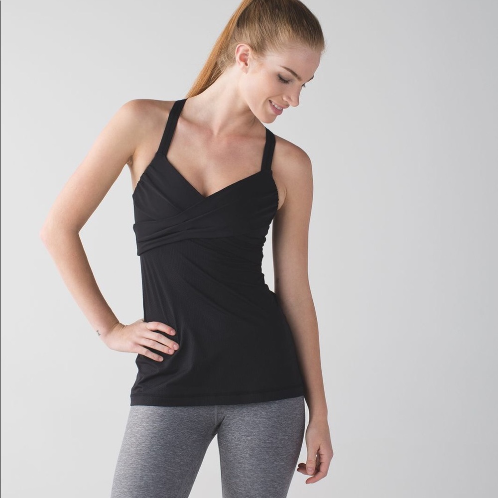 Lululemon Wrap It Up Black Tank